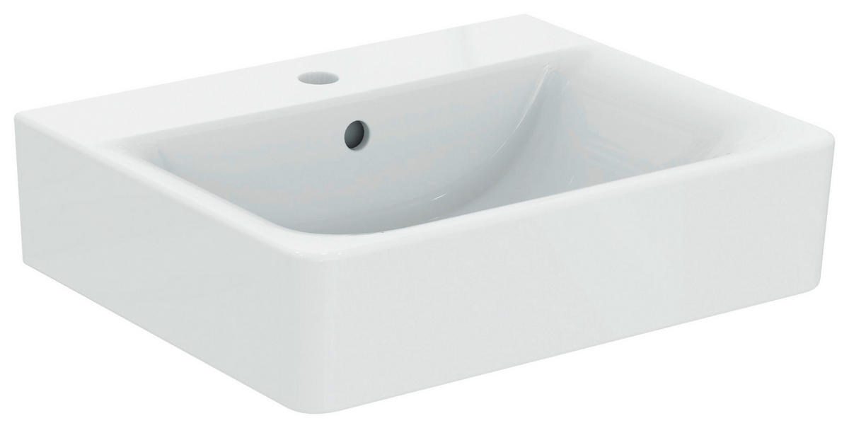 WASCHBECKEN 55/14/46 cm  - Weiß, Basics, Keramik (55/14/46cm) - Novel