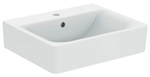 WASCHBECKEN 55/14/46 cm  - Weiß, Basics, Keramik (55/14/46cm) - Novel