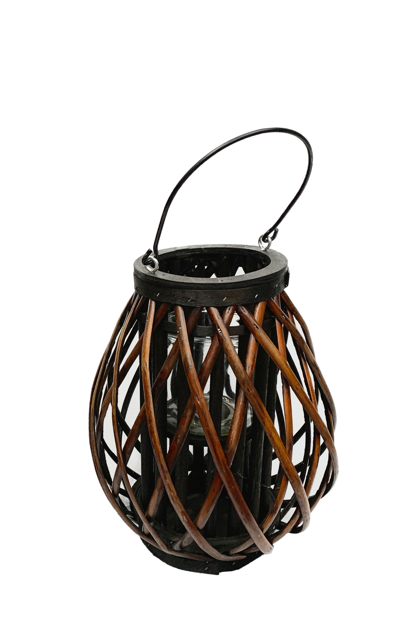 LAMPÁŠ drevo, kov, sklo - hnedá, Basics, kov/drevo (25/30cm) - X-Mas