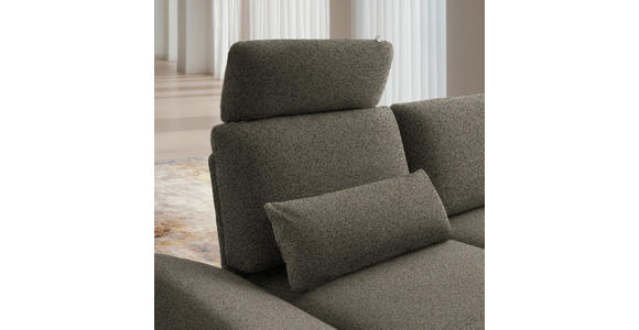ECKSOFA  in Flachgewebe Braun  155/234 cm  - Schwarz/Braun, Design, Textil/Metall (155/234cm) - Dieter Knoll