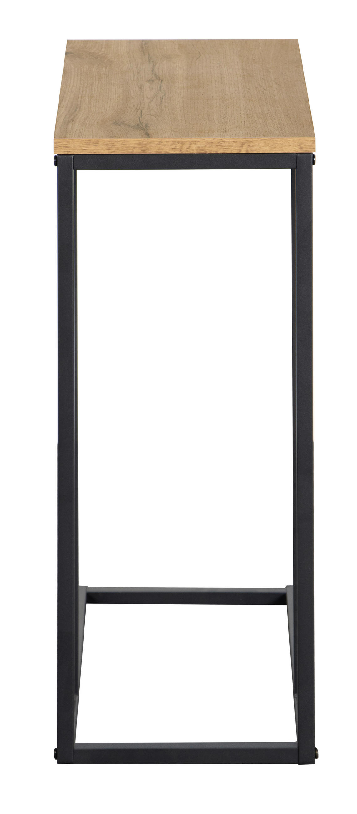 KISASZTAL fém, faalapú anyag 45/25/64 cm  - fekete/tölgyfa, Basics, faalapú anyag/fém (45/25/64cm) - Xora