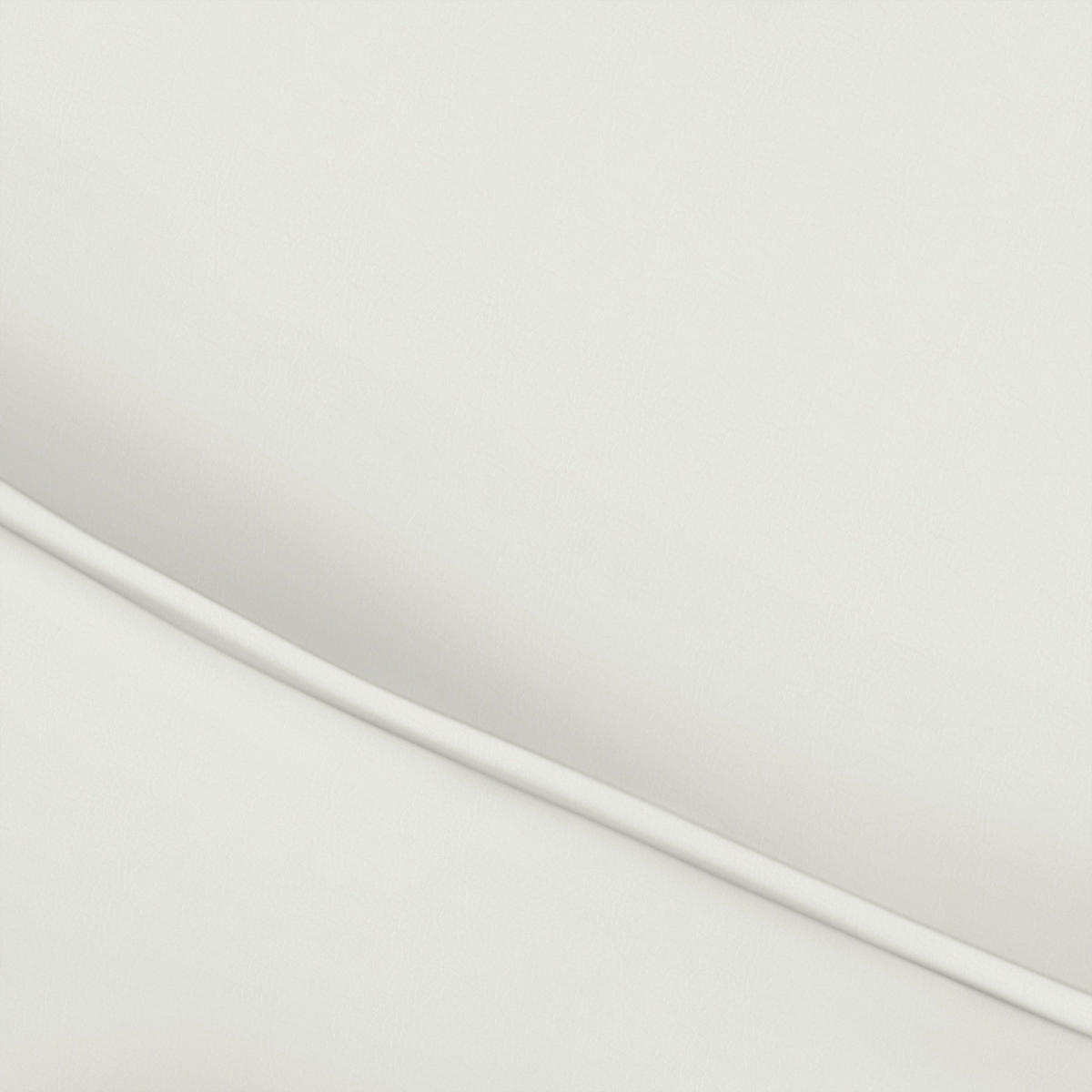 ECKSOFA in Echtleder Weiss  - Weiss/Eichefarben, Design, Leder/Holz (305/163cm) - Novel