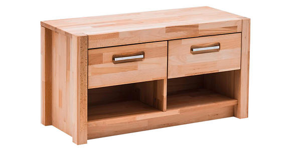 GARDEROBENBANK  in 100/43/40 cm  - Silberfarben/Buchefarben, KONVENTIONELL, Holz/Metall (100/43/40cm) - Hom`in