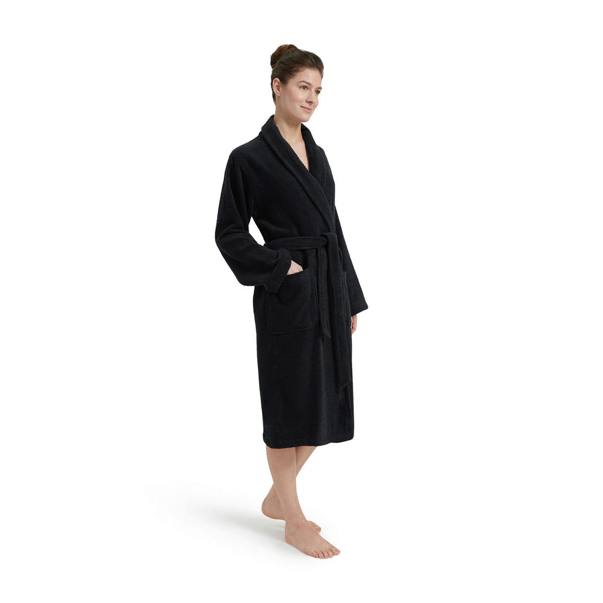 BADEMANTEL XS Unisex  - Schwarz, Basics, Textil (XSnull) - Moeve