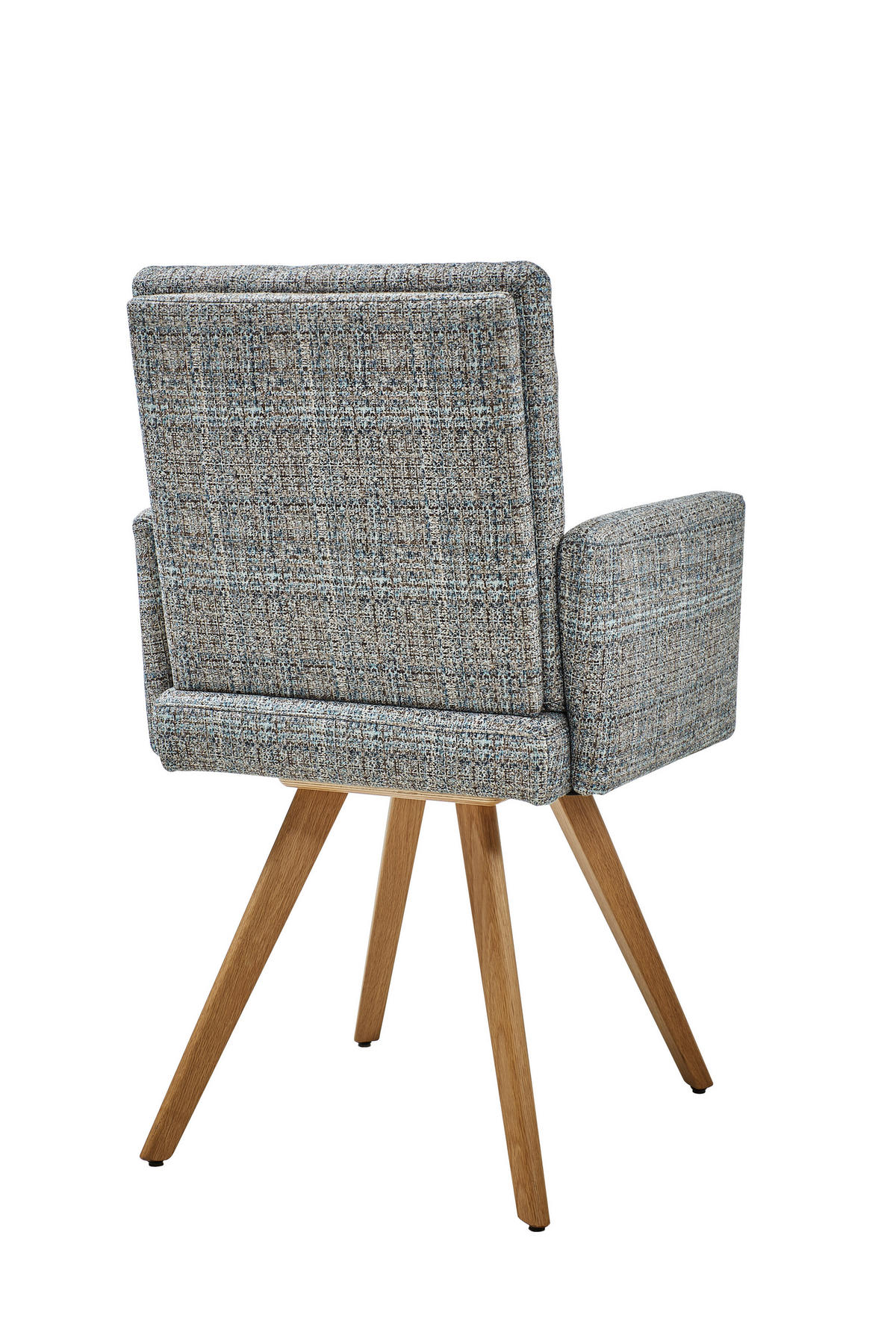 ARMLEHNSTUHL  in Flachgewebe  - Blau/Eichefarben, Design, Holz/Textil (56/92/60cm) - Dieter Knoll