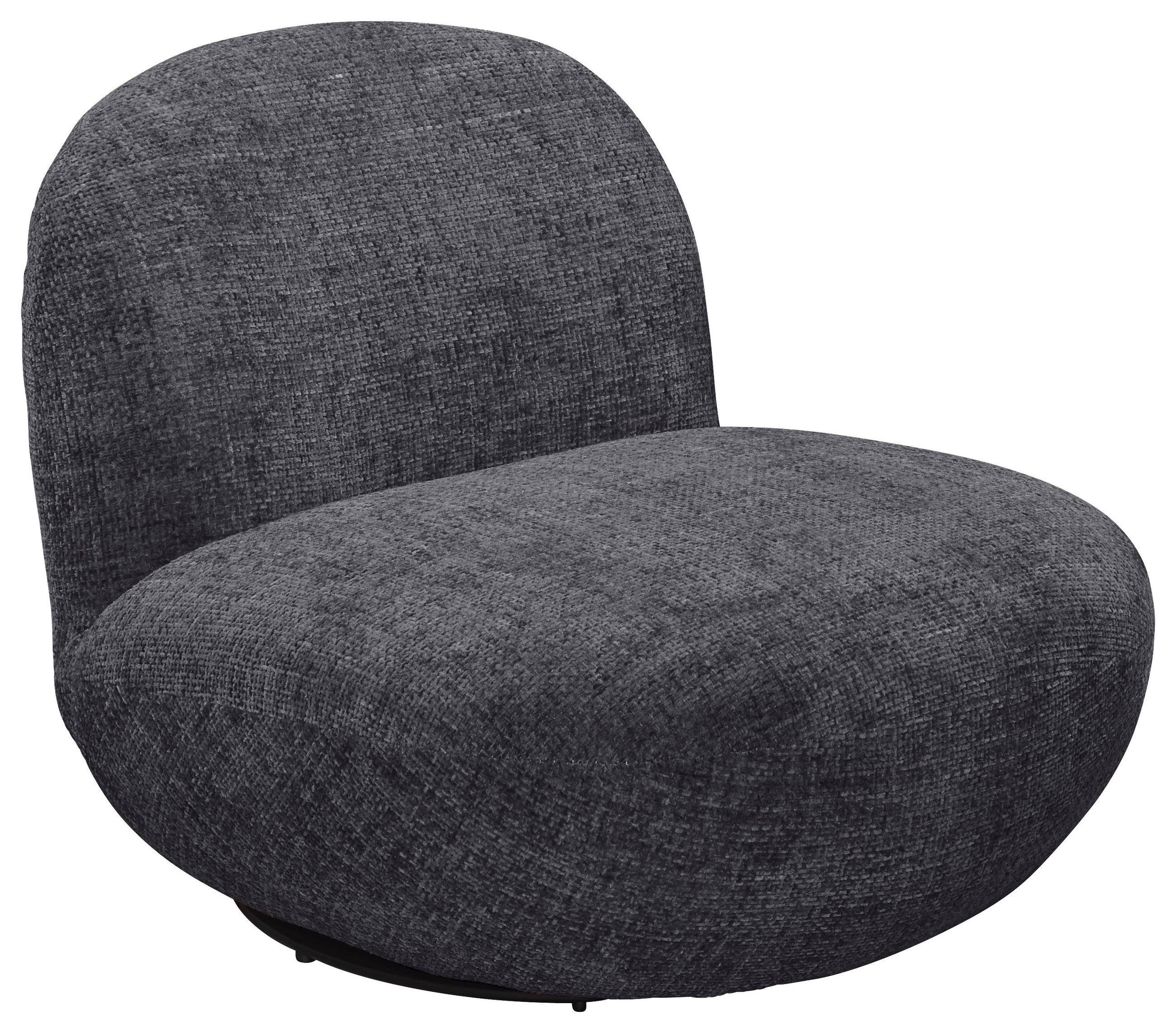 FÅTÖLJ i textil antracit  - svart/antracit, Modern, metall/textil (85/70/99cm) - MID.YOU