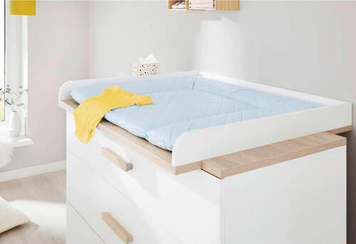 BABYZIMMER LUMI  - Eichefarben/Weiß, Basics, Holzwerkstoff - Pinolino