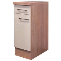 KÜCHENUNTERSCHRANK 30/86/60 cm  in Sonoma Eiche, Kaschmir  - Kaschmir/Edelstahlfarben, MODERN, Holzwerkstoff/Metall (30/86/60cm) - FlexWell