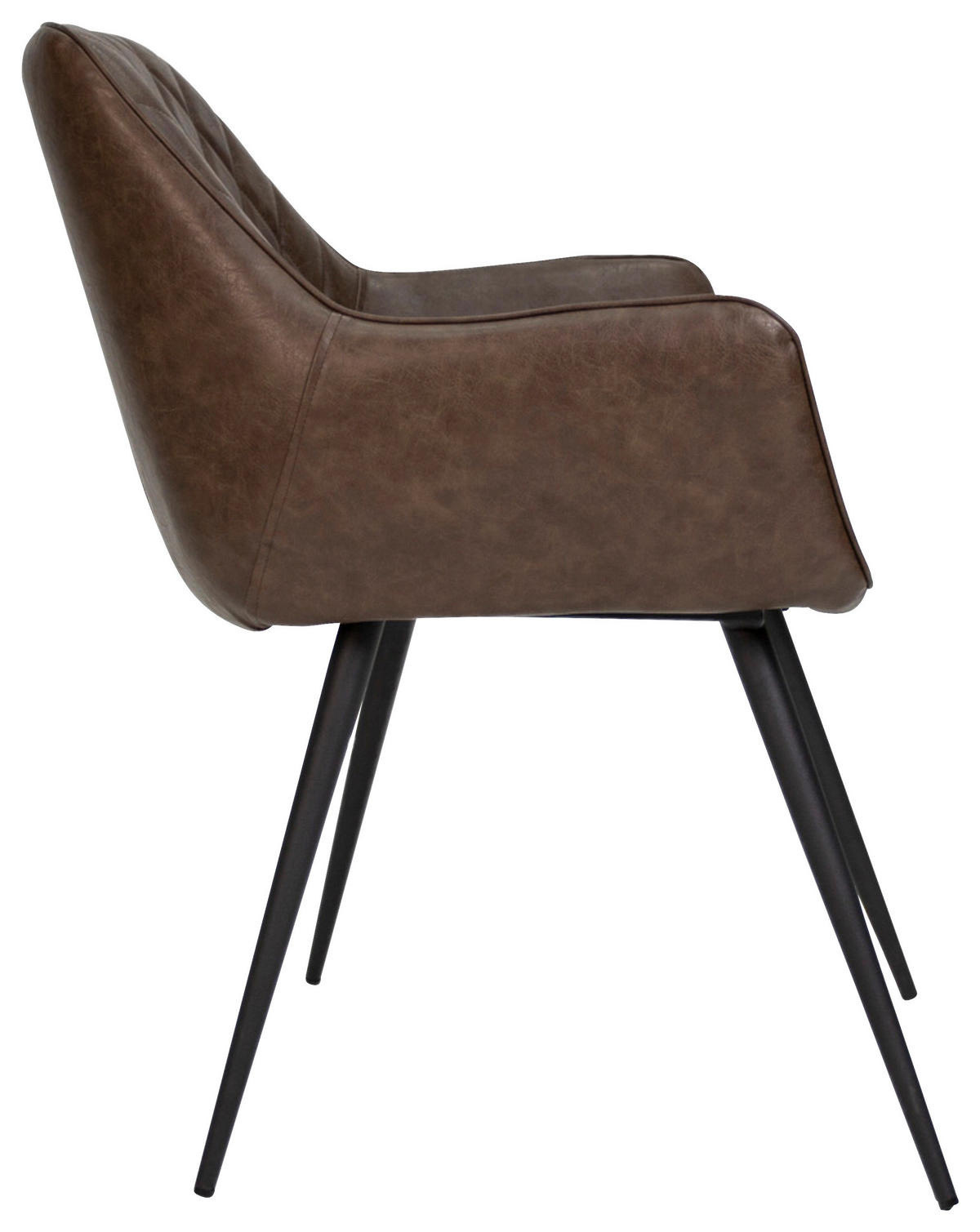 SADA ŽIDLÍ 2 kusy - černá/šedohnědá, Konvenční, kov/textil (62/83/60cm) - MID.YOU