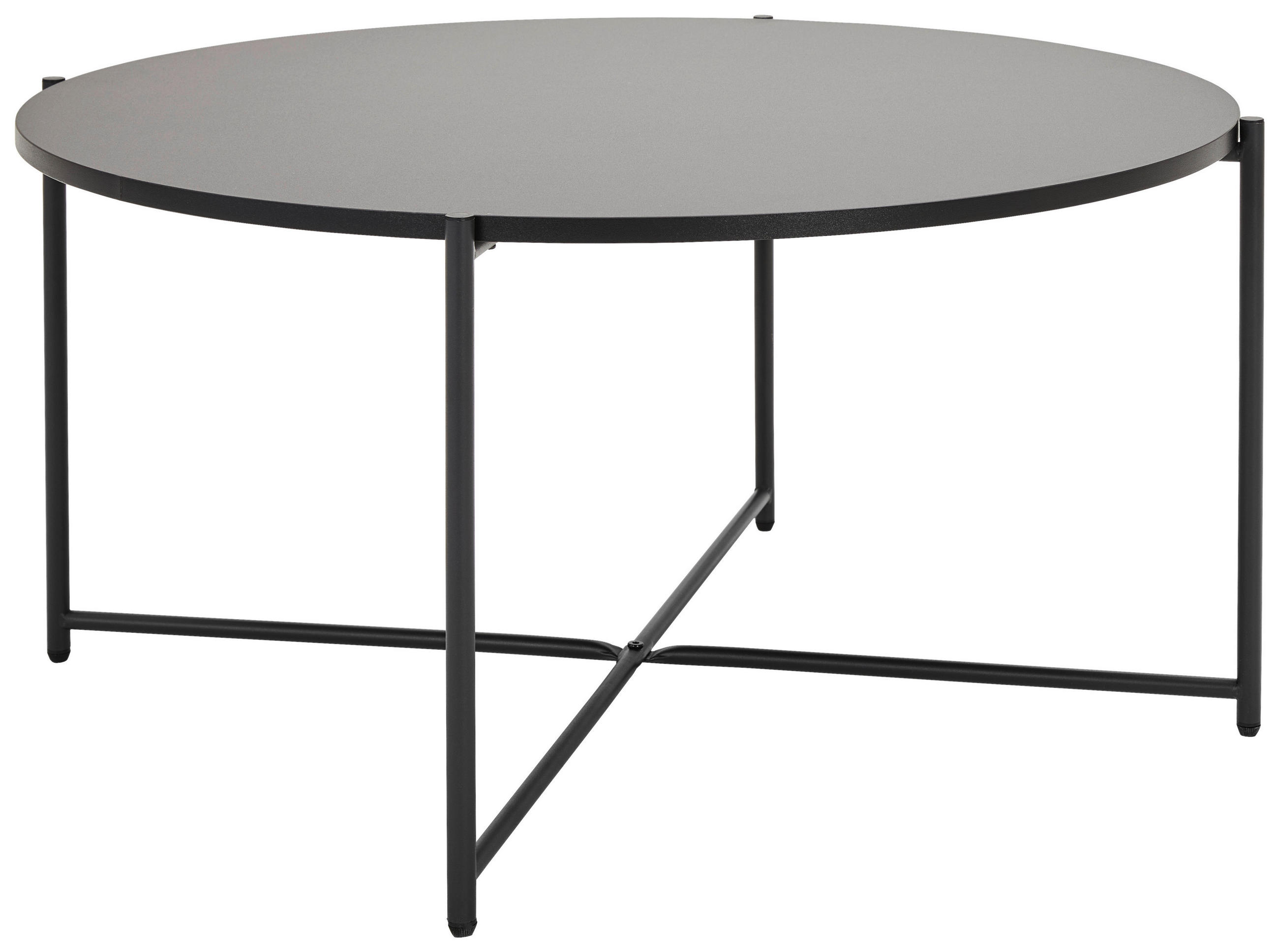 COUCHTISCH rund Schwarz  - Schwarz, Design, Holzwerkstoff/Metall (83/40/83cm) - MID.YOU