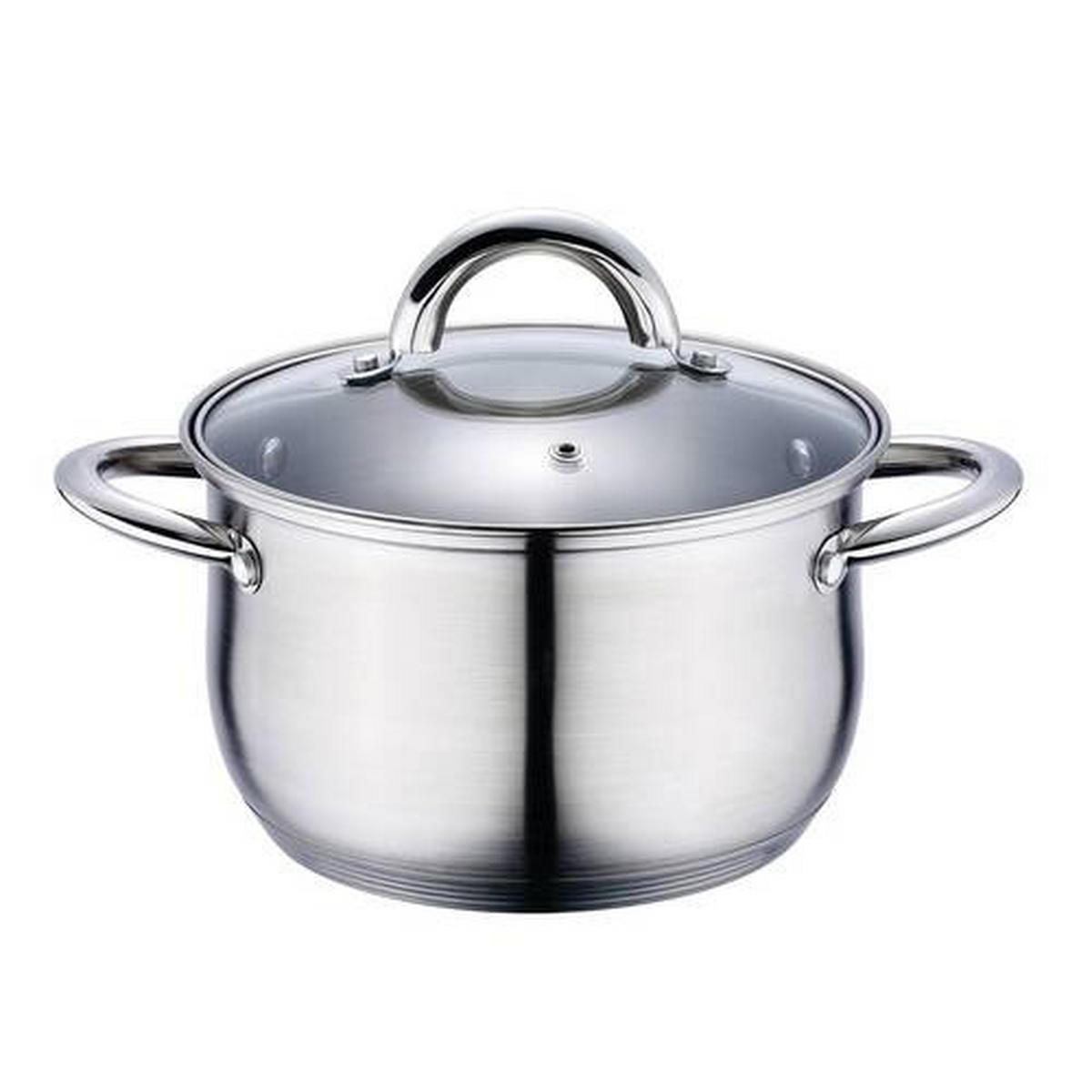 KOCHTOPFSET 12-teilig  - Edelstahlfarben/Transparent, MODERN, Glas/Metall