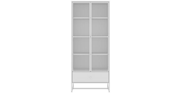 VITRINE in Weiß - Weiß, MODERN, Holzwerkstoff/Metall (80/191/41cm) - Novel