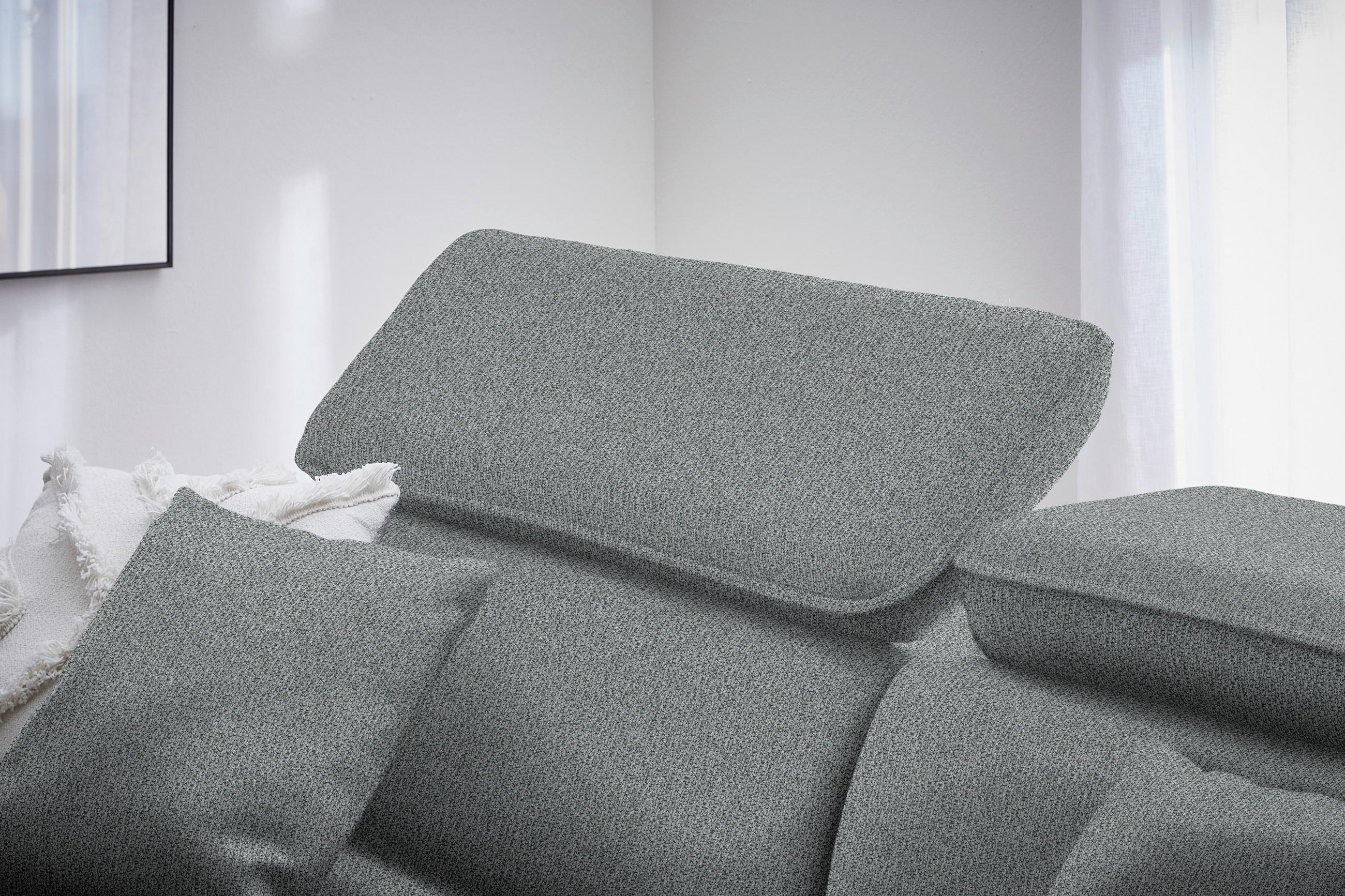 Thumbnail - Stylife Ecksofa, Dunkelgrau, Textil, Buche, Hartholz, 3-Sitzer, seitenverkehrt montierbar, L-Form, 232x185 cm, Stoffausw...