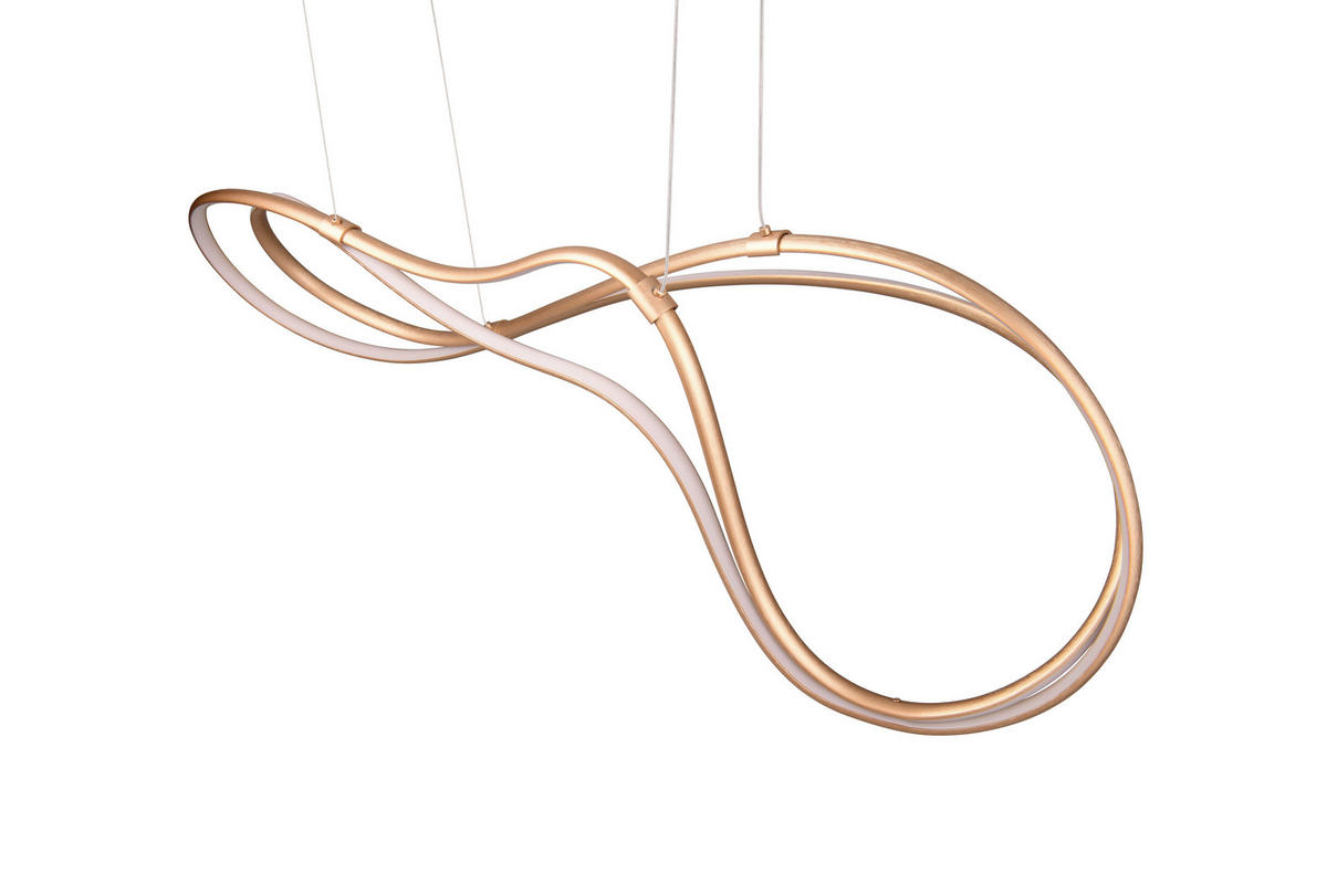 LED-HÄNGELEUCHTE Nala 113/24/150 cm   - Goldfarben, Design, Metall (113/24/150cm) - Trio Leuchten