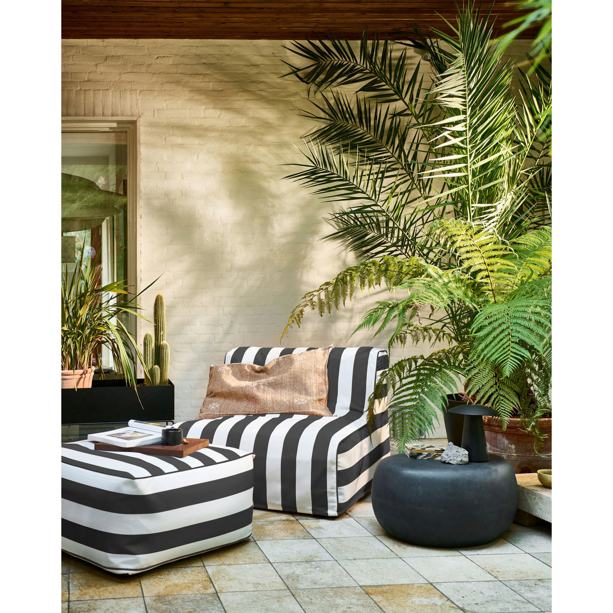 COUCHTISCH in Glas, Keramik 65/49/31 cm  - Anthrazit, Design, Glas/Keramik (65/49/31cm) - Livetastic