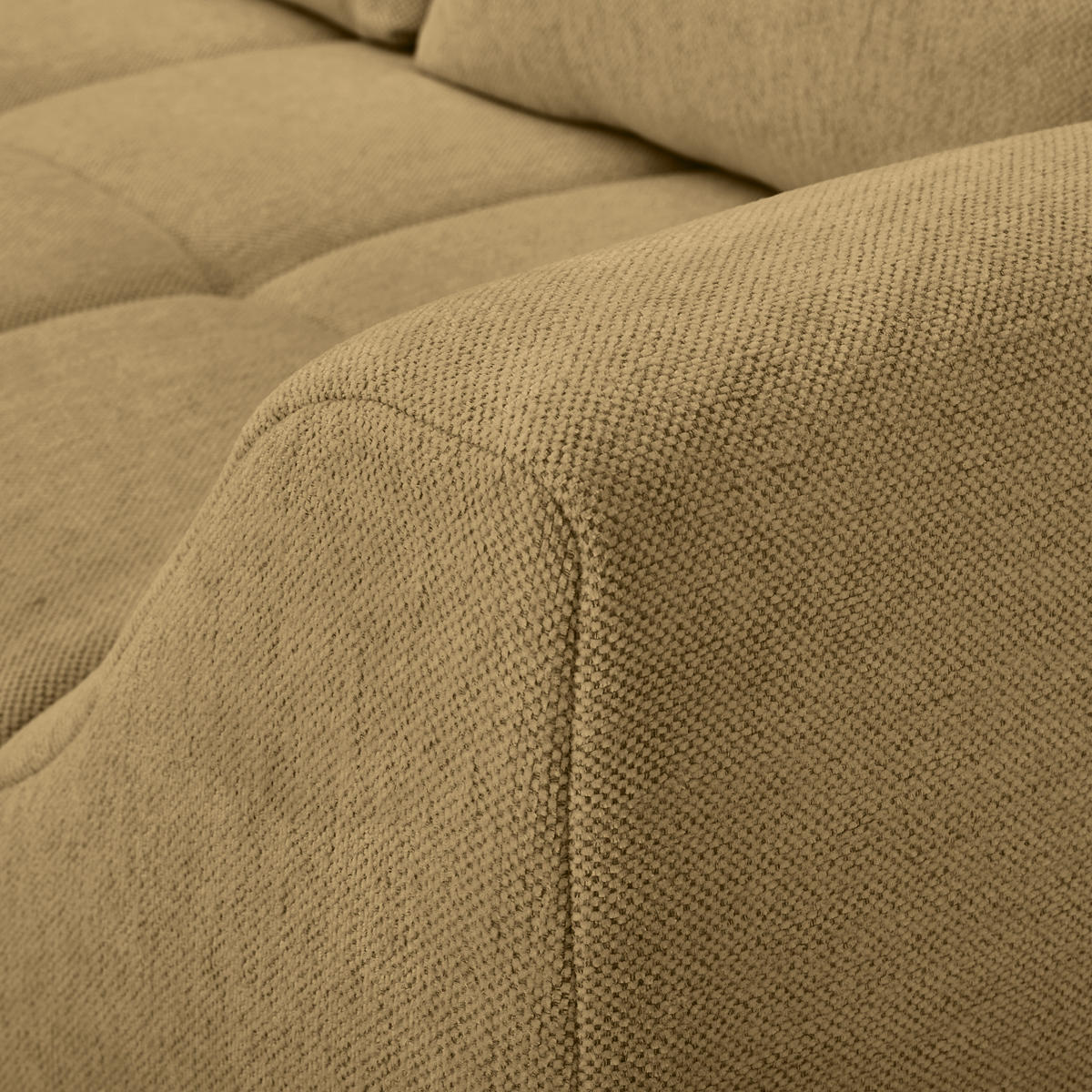 ECKSOFA Honig Flachgewebe  - Buchefarben/Honig, KONVENTIONELL, Holz/Textil (202/306cm) - Carryhome