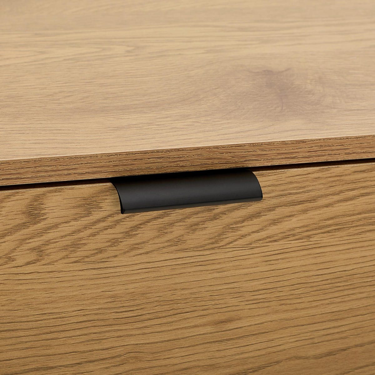 LOWBOARD  in 160/45/43 cm  - Schwarz/Naturfarben, Natur, Holzwerkstoff/Metall (160/45/43cm) - MID.YOU