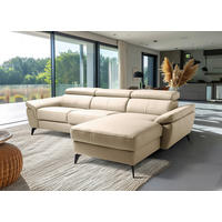 ECKSOFA  in Lederlook Echtleder Grau  - Schwarz/Grau, Design, Leder/Textil (252/179cm) - Livetastic