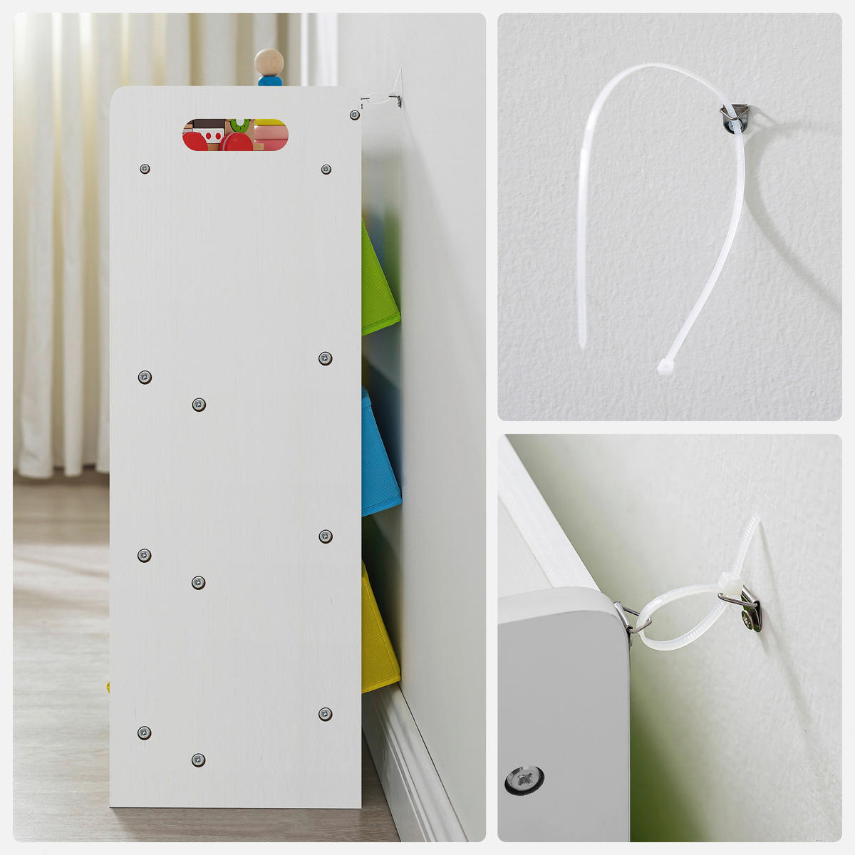 REGÁL DO DĚTSKÉHO POKOJE  - vícebarevná, Moderní, kompozitní dřevo/textil (82,5/78/26,5cm) - MID.YOU