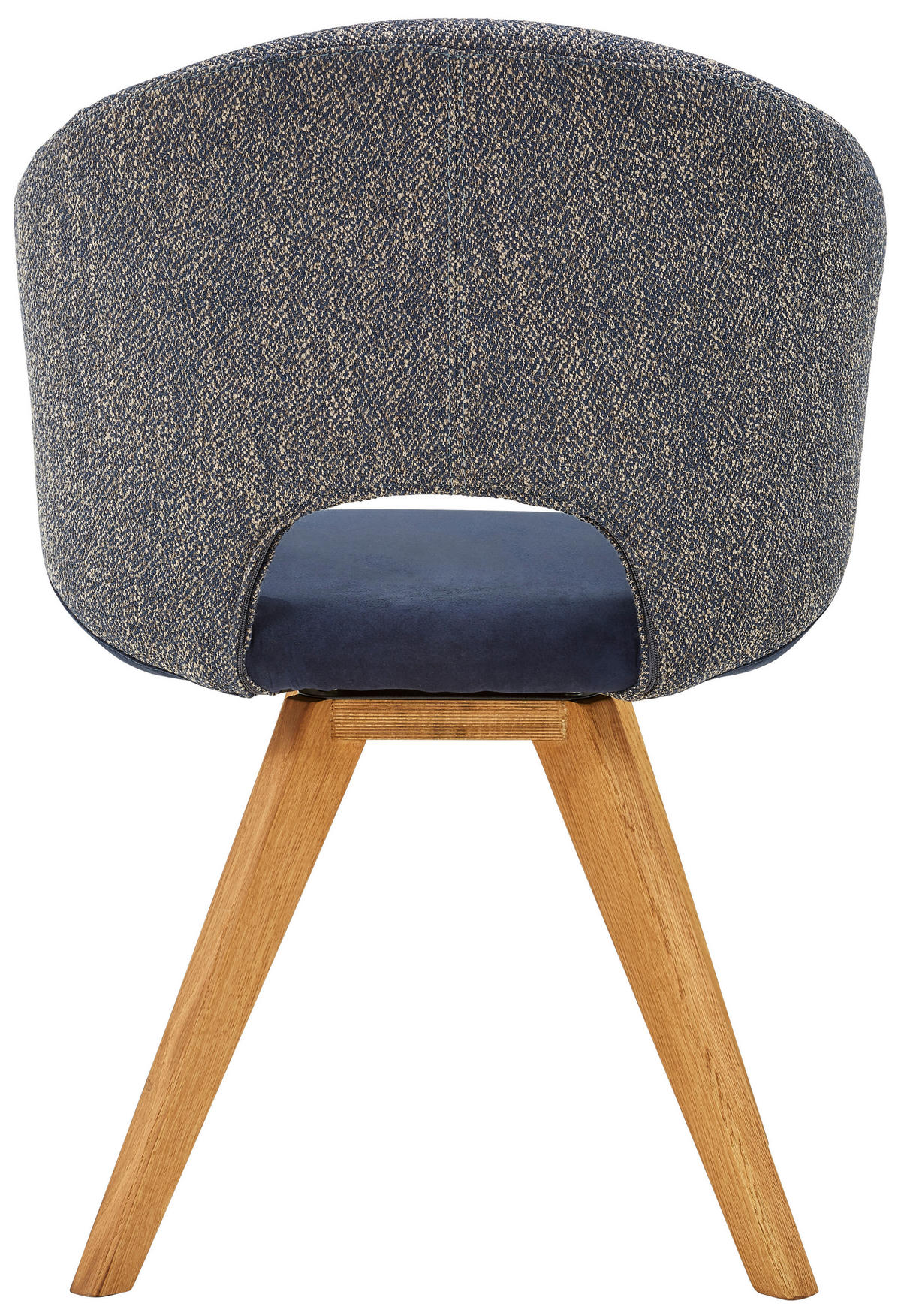 ARMLEHNSTUHL  in Webstoff  - Blau/Eichefarben, Design, Holz/Textil (58/83/59cm) - Linea Natura