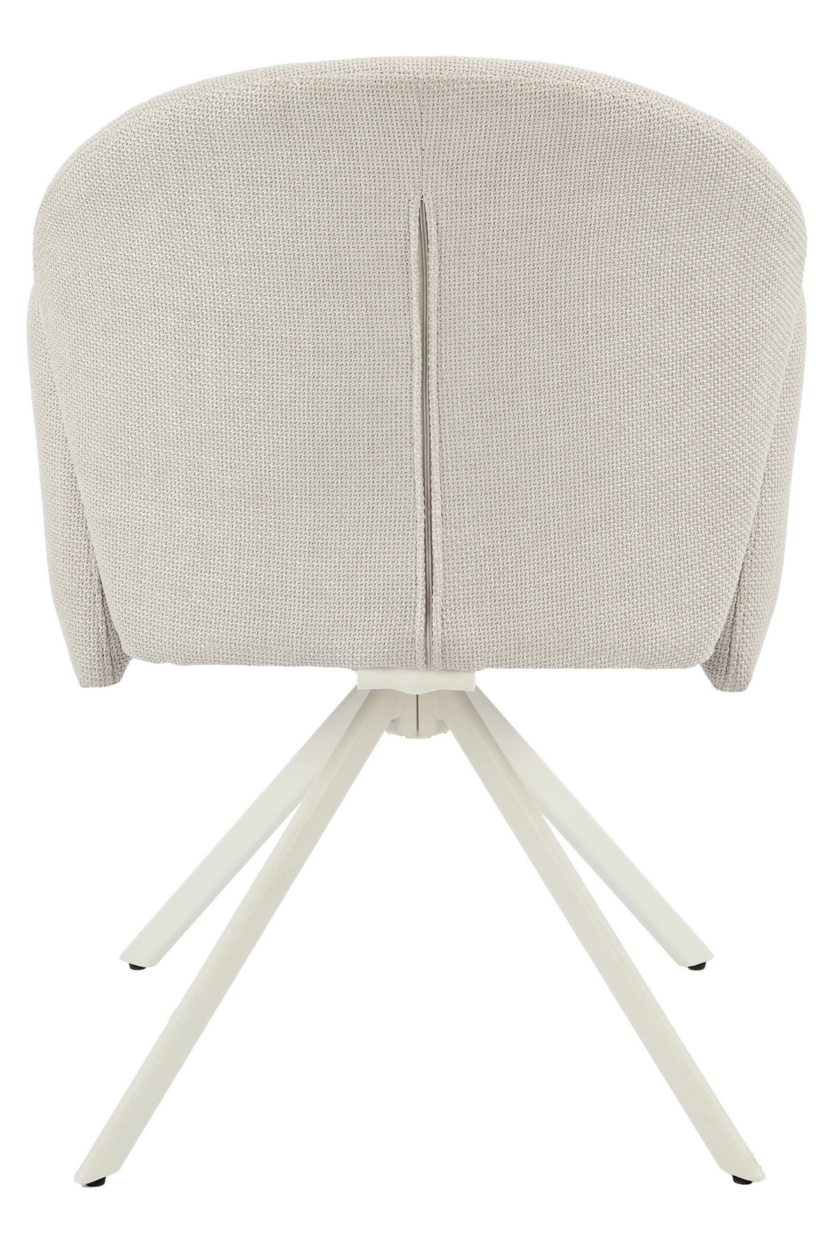 ARMLEHNSTUHL 2 Stück Sitzfläche 360° drehbar, inklusive Armlehnen, gepolsterte Armlehnen Webstoff  Creme, Beige  - Beige/Creme, MODERN, Textil/Metall (59/84/61cm) - Livetastic