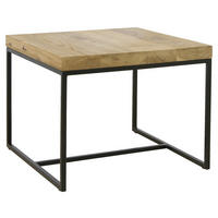 COUCHTISCH in Holz 50/50/40 cm  - Eichefarben/Schwarz, Design, Holz (50/50/40cm) - Novel