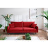 3-SITZER-SOFA ROSSANA-3S Sofa Samt Dunkelrot  - Dunkelrot, MODERN, Textil (215/88/94cm) - MID.YOU