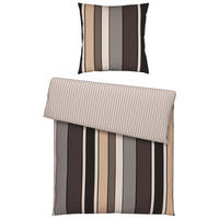 WENDEBETTWÄSCHE Flanell 135/200 cm  - Taupe, Textil (135/200cm) - Novel