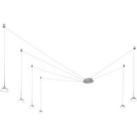 LED-PENDELLEUCHTE Isabella 650/350 cm   - Alufarben, Design, Metall (650/350cm) - Fabas Luce