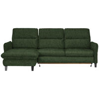 ECKSOFA Olivgrün Flachgewebe  - Schwarz/Olivgrün, KONVENTIONELL, Textil/Metall (190/254cm) - Livetastic