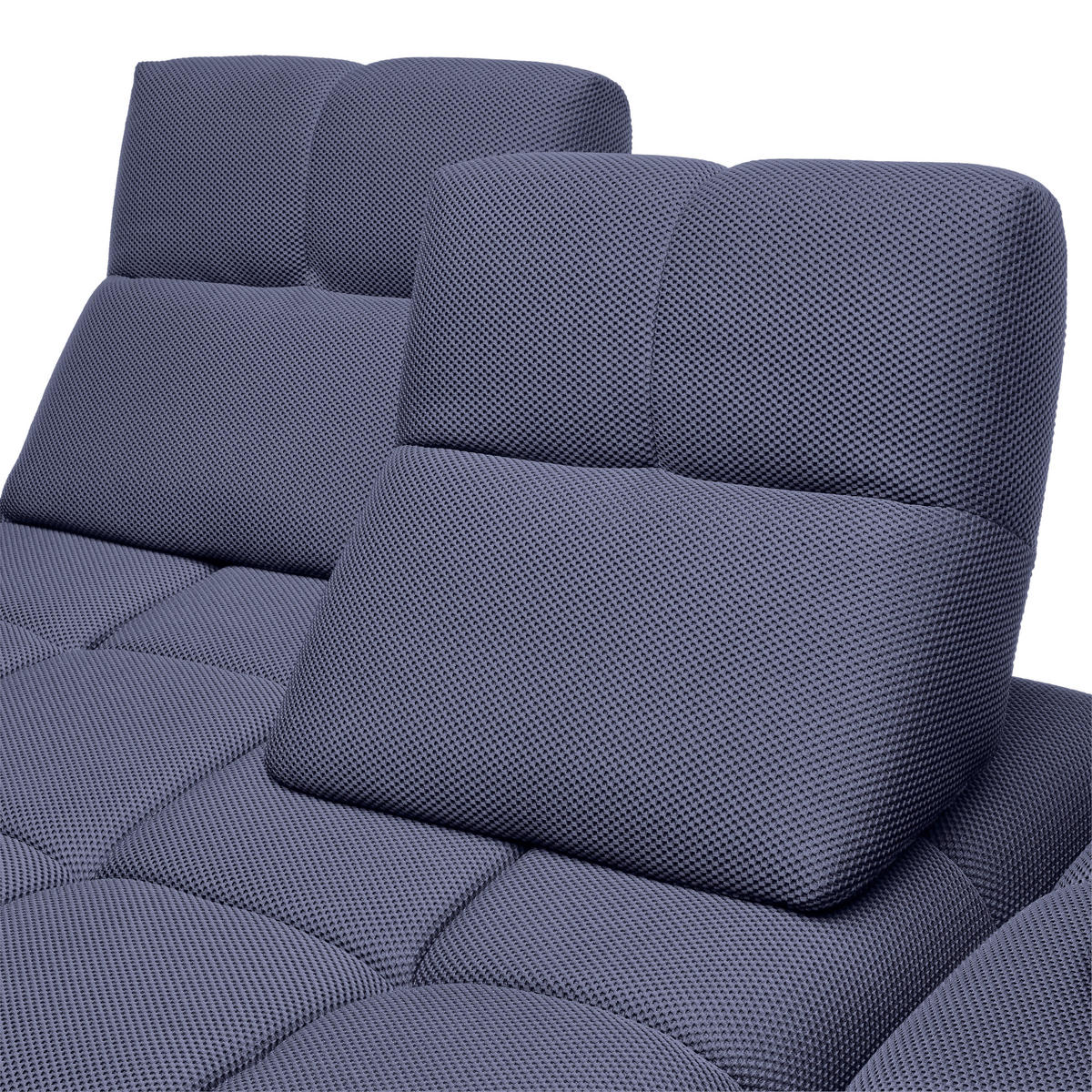 ECKSOFA in Struktur Violett  - Violett/Schwarz, Design, Kunststoff/Textil (313/233cm) - Emilio Belluti