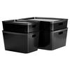 AUFBEWAHRUNGSBOXEN-SET  - Schwarz, Basics, Kunststoff - Homeware