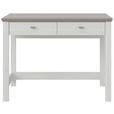 SCHREIBTISCH 104,3/50/78 cm  in Grau, Weiß  - Silberfarben/Weiß, LIFESTYLE, Holzwerkstoff/Metall (104,3/50/78cm) - Hom`in