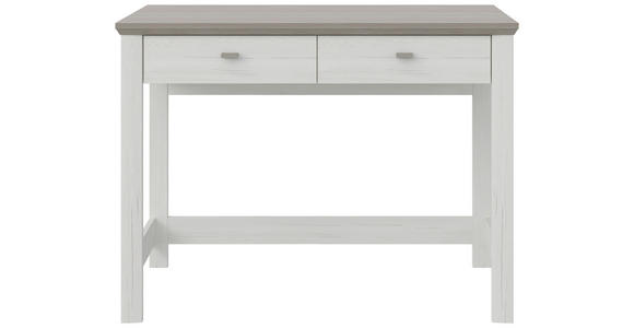 SCHREIBTISCH 104,3/50/78 cm in Grau, Weiß - Silberfarben/Weiß, LIFESTYLE, Holzwerkstoff/Metall (104,3/50/78cm) - Hom`in