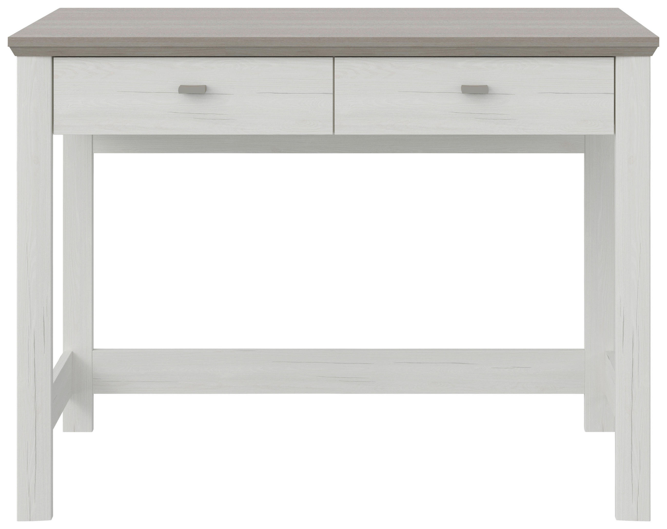 Thumbnail - Hom`in Schreibtisch, Grau, Weiß, Metall, 2 Schublade(n) Schubladen, rechteckig, eckig, 104.3x50x78 cm, Stauraum, Arbeits...