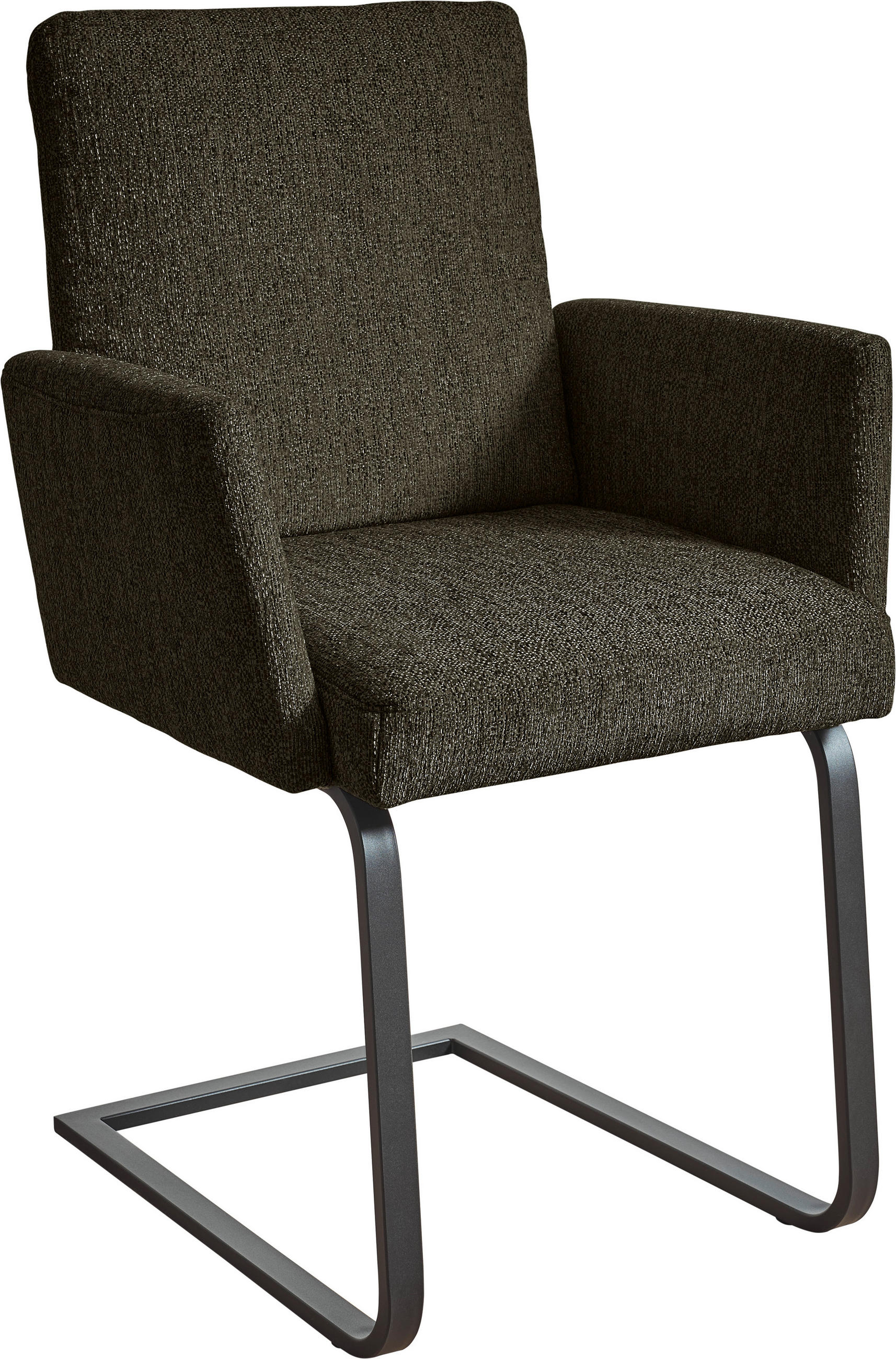 ARMLEHNSTUHL  in Stahl Chenille  - Schwarz/Braun, Design, Textil/Metall (56/92/60cm) - Dieter Knoll