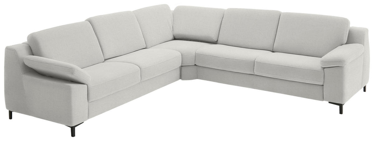 ECKSOFA Chenille Naturfarben  - Schwarz/Naturfarben, Design, Textil/Metall (278/278cm) - Valdera