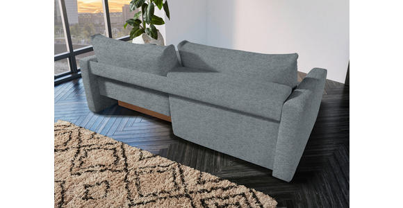 2,5-SITZER  in Flachgewebe Dunkelgrau  - Dunkelgrau/Schwarz, Design, Kunststoff/Textil (240/70/125cm) - Xora