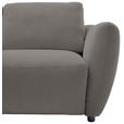 ECKSOFA  in Chenille Grau  224/307 cm  - Schwarz/Grau, KONVENTIONELL, Kunststoff/Textil (224/307cm) - Hom`in