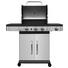 BBQ GASGRILLER GS3 - Silberfarben/Schwarz, KONVENTIONELL, Metall (122/59/112cm) BBQ GASGRILLER GS3 - Silberfarben/Schwarz, KONVENTIONELL, Metall (122/59/112cm)