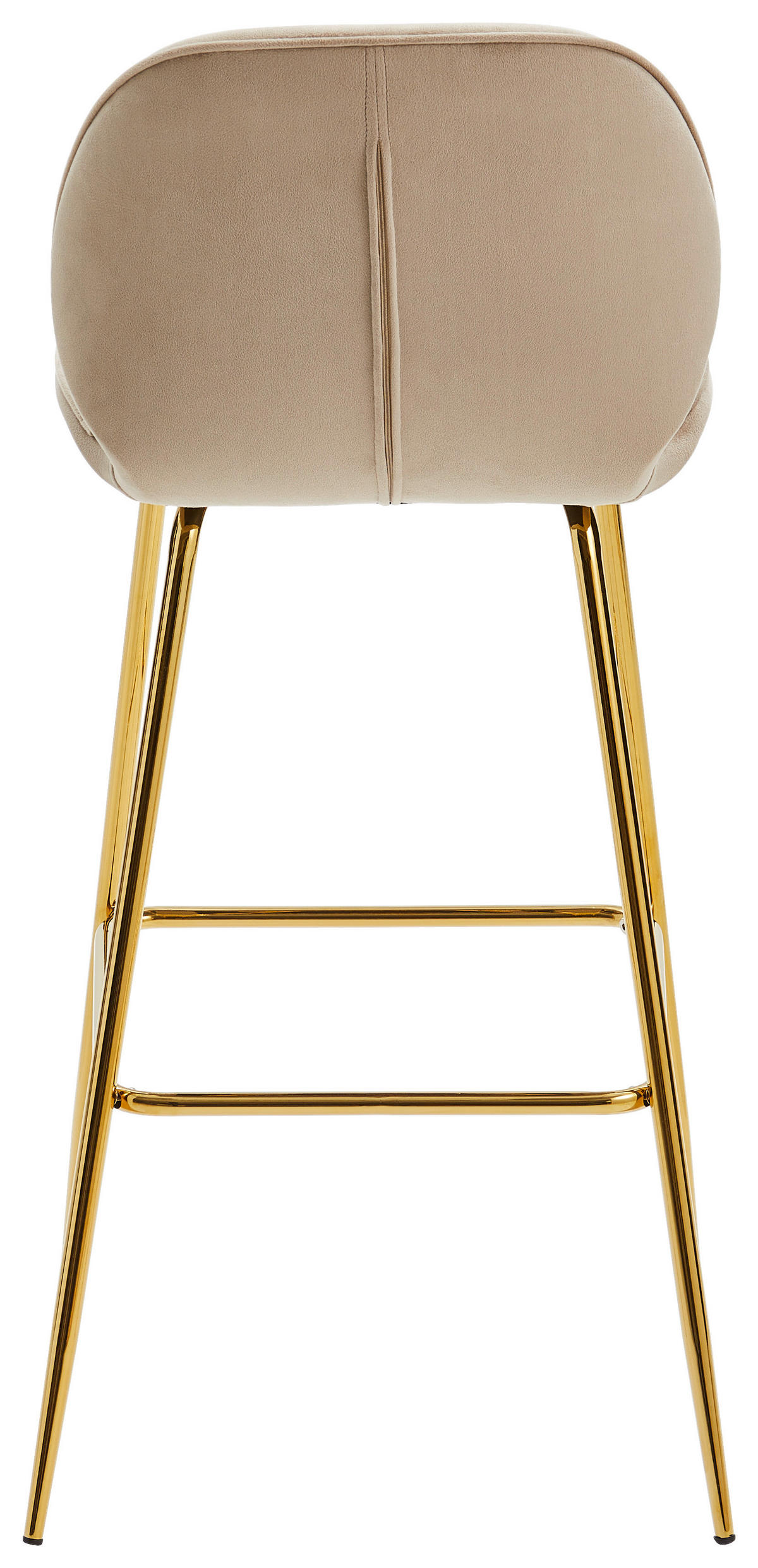 BARHOCKER in Taupe, Goldfarben  - Taupe/Goldfarben, MODERN, Holz/Textil (47/104/55cm) - Livetastic