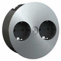 STECKDOSENELEMENT - Edelstahlfarben, Basics, Kunststoff (42,5/11,5/4cm) - HKT