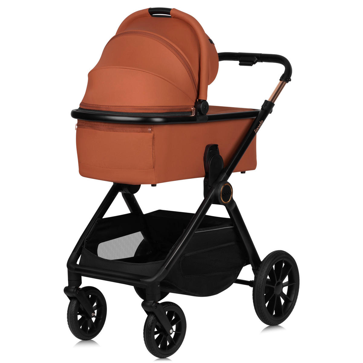 KINDERWAGENSET  LO-Layla 3in1  Brown Rust  - Cognac, Basics (94/62/115cm) - Lionelo