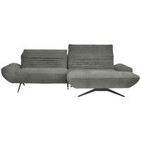 ECKSOFA  in Teddystoff Grau  280/170-195 cm  - Schwarz/Grau, Design, Textil/Metall (280/170-195cm) - Dieter Knoll