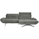 ECKSOFA  in Teddystoff Grau  280/170-195 cm  - Schwarz/Grau, Design, Textil/Metall (280/170-195cm) - Dieter Knoll