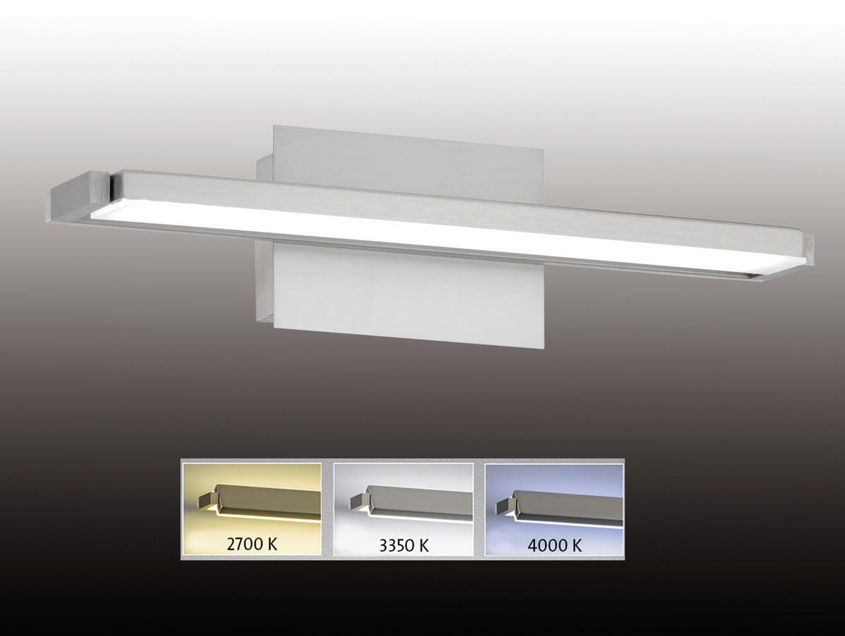 LED-WANDLEUCHTE   - Weiß/Nickelfarben, Basics, Leder/Kunststoff (10/40/11cm)
