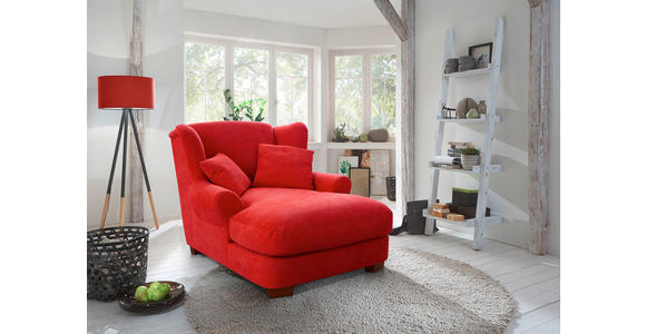 XXL-SESSEL - Rot, ROMANTIK / LANDHAUS, Holz/Textil (120/101/142cm) - Cantus