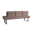 SITZBANK 224/92/78 cm  in Braun, Schwarz  - Schwarz/Braun, Design, Textil/Metall (224/92/78cm) - Dieter Knoll