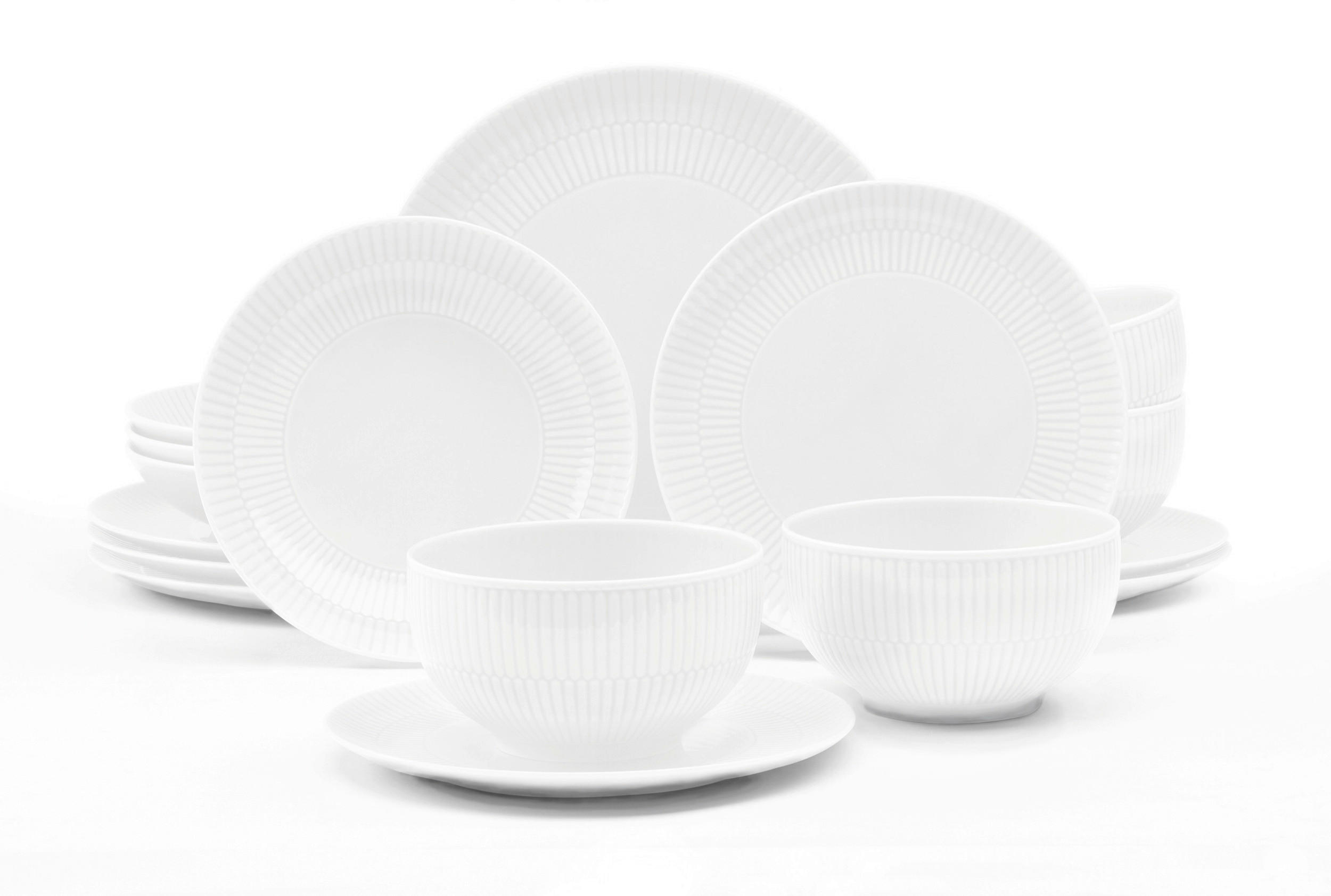KOMBISERVICE Weiß Hochglanz Amina 16-teilig 4 Personen  - Weiß Hochglanz, KONVENTIONELL, Keramik (7,968cm) - Seltmann Weiden