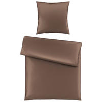 BETTWÄSCHE 2-teilig NIGIRI Satin 135/200 cm  - Cappuccino, Basics, Textil (135/200cm) - Bio:Vio